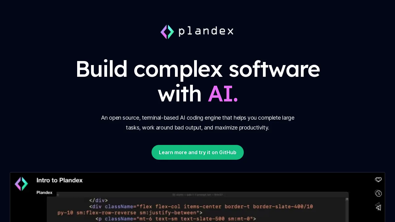 You are currently viewing Plandex the best new Ai software developer